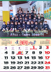 Calendario orla de pared con faldilla fotoescuela Optimae Calendario orla de pared con faldilla fotoescuela Optimae